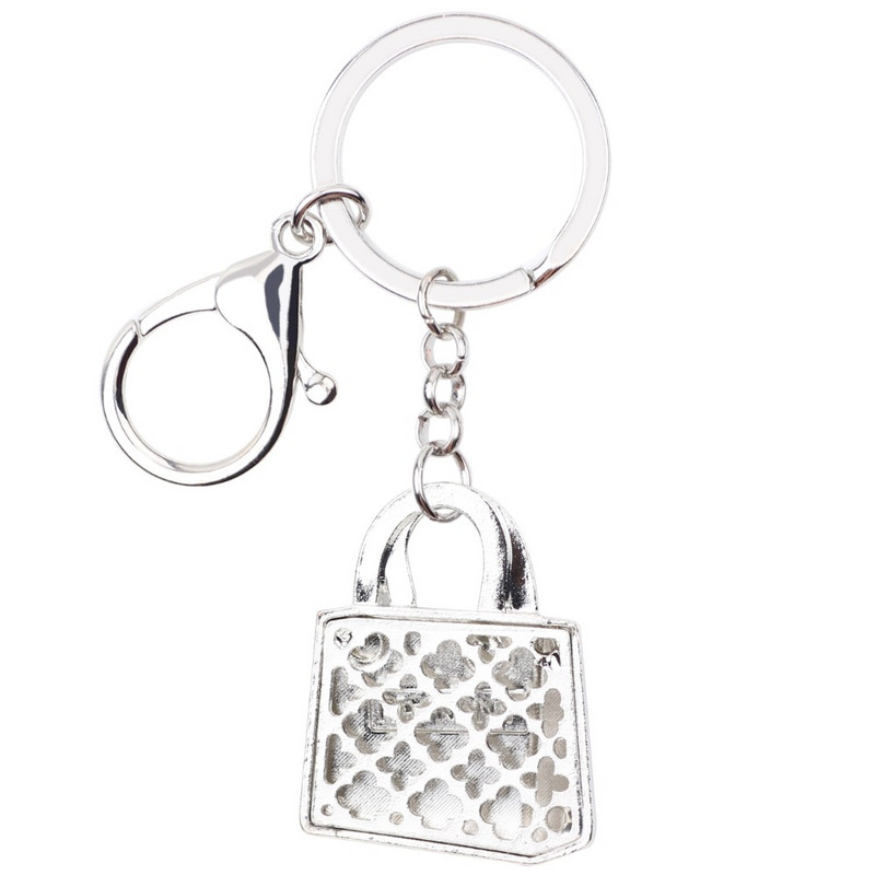 Bonsny Acrilic Încântător Geantă Model Breloc Breloc Inele Bijuterii Noutăți Pentru Femei Fete Cadouri Pandantiv Geanta Mașină Charms Petrecere