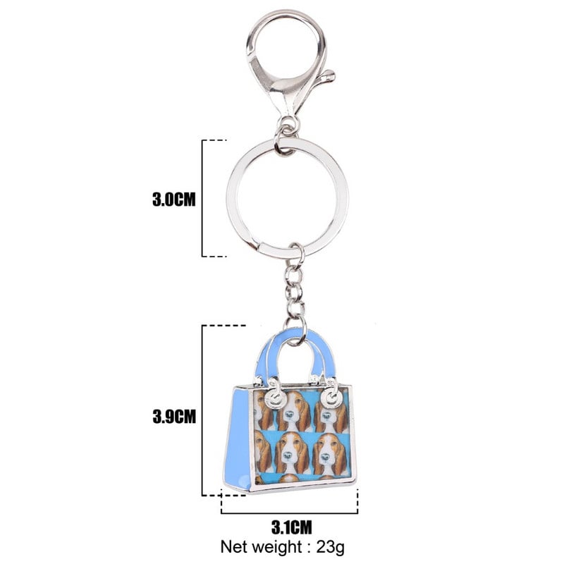 Bonsny Acrilic Încântător Geantă Model Breloc Breloc Inele Bijuterii Noutăți Pentru Femei Fete Cadouri Pandantiv Geanta Mașină Charms Petrecere
