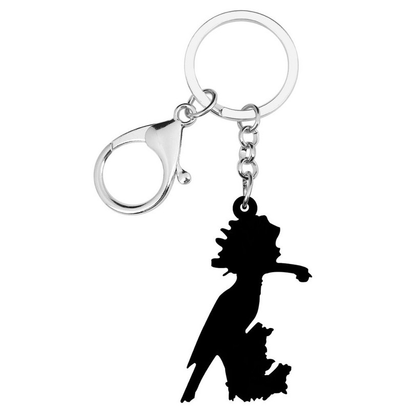 Breloc Newei acrilic drăguț cu hupă eurasiatică imprimeu Breloc lung cu animale bijuterii pentru femei, copii, adolescenți, cadou de festival, brelocuri pentru mașini