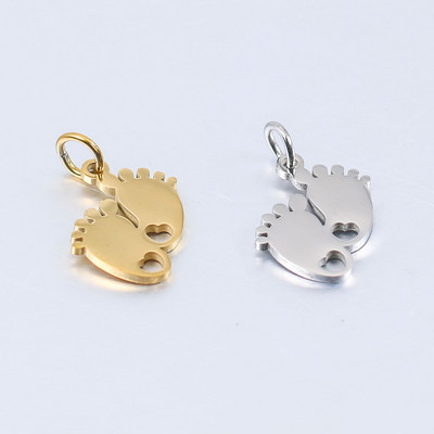 DOOYIO 5 buc/lot 19mm Fashion Fat Foot Pandantiv din oțel inoxidabil Femei DIY Brelocuri Bijuterii Bijuterii Accesorii Colier Brățară