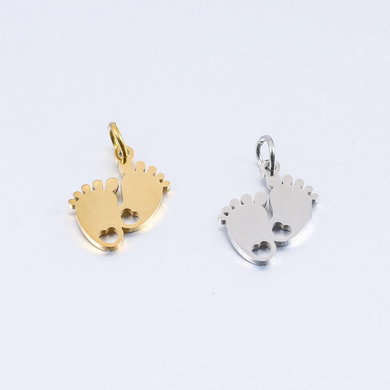 DOOYIO 5 buc/lot 19mm Fashion Fat Foot Pandantiv din oțel inoxidabil Femei DIY Brelocuri Bijuterii Bijuterii Accesorii Colier Brățară