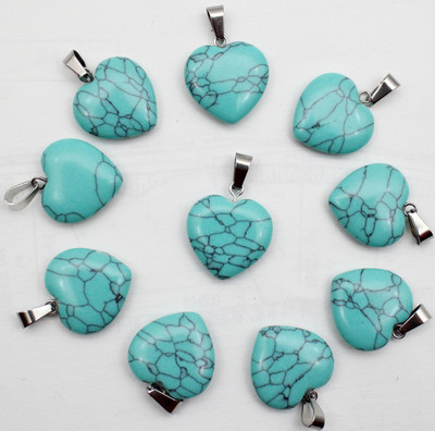 Piatră naturală Opal Agate Cristal 20mm Breloc pandantiv în formă de inimă pentru bricolaj Cercei Coliere Fabricarea de bijuterii decorative 12 buc/lot