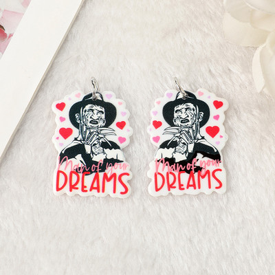 6 bucăți Brelocuri de Halloween Craniu cu degetul mijlociu Bijuterii din acrilic Constatări pentru cercei colier DIY