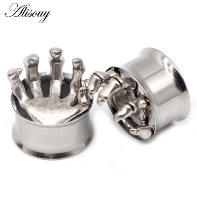 Alisouy 2 buc Piercing Ureche Indicatori Expander Dinoțel Inoxidabil Cercei Dinozaur dopuri Tuneluri Surub Moda Piercing Bijuterii pentru corp