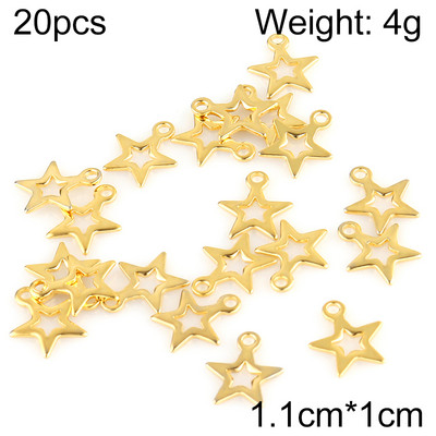 20 buc/lot pandantive cu farmecul inimii din oțel inoxidabil pandantiv cu stea și lună, pentru bricolaj, cercei, colier, bijuterii, accesorii