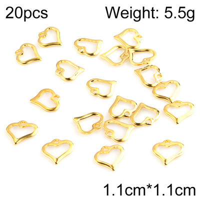 20 buc/lot pandantive cu farmecul inimii din oțel inoxidabil pandantiv cu stea și lună, pentru bricolaj, cercei, colier, bijuterii, accesorii