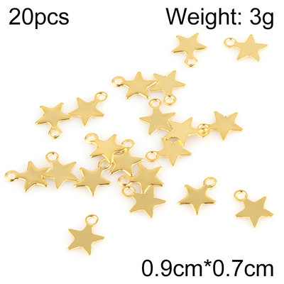 20 buc/lot pandantive cu farmecul inimii din oțel inoxidabil pandantiv cu stea și lună, pentru bricolaj, cercei, colier, bijuterii, accesorii