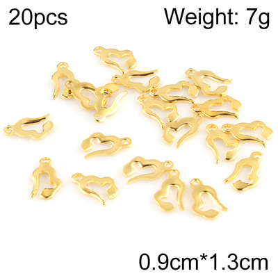 20 buc/lot pandantive cu farmecul inimii din oțel inoxidabil pandantiv cu stea și lună, pentru bricolaj, cercei, colier, bijuterii, accesorii