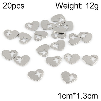 20 buc/lot pandantive cu farmecul inimii din oțel inoxidabil pandantiv cu stea și lună, pentru bricolaj, cercei, colier, bijuterii, accesorii