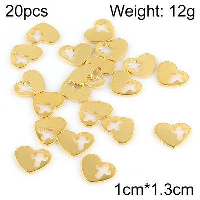 20 buc/lot pandantive cu farmecul inimii din oțel inoxidabil pandantiv cu stea și lună, pentru bricolaj, cercei, colier, bijuterii, accesorii