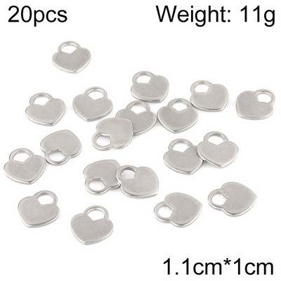 20 buc/lot pandantive cu farmecul inimii din oțel inoxidabil pandantiv cu stea și lună, pentru bricolaj, cercei, colier, bijuterii, accesorii