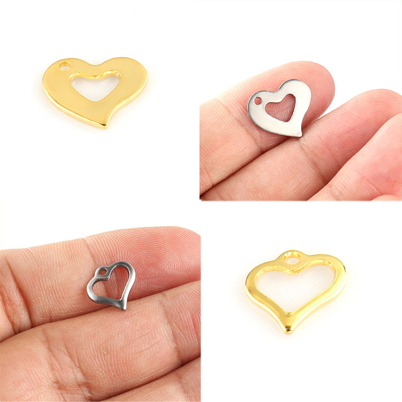 20 buc/lot pandantive cu farmecul inimii din oțel inoxidabil pandantiv cu stea și lună, pentru bricolaj, cercei, colier, bijuterii, accesorii