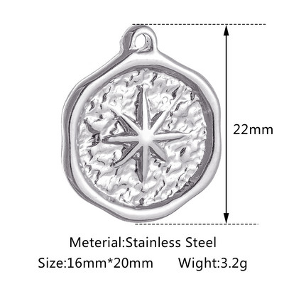 3 buc/lot din oțel inoxidabil turnat Sunburst Sun Moon Star Charms Pandantiv pentru DIY Colier Brățară Cercei Accesorii de bijuterii