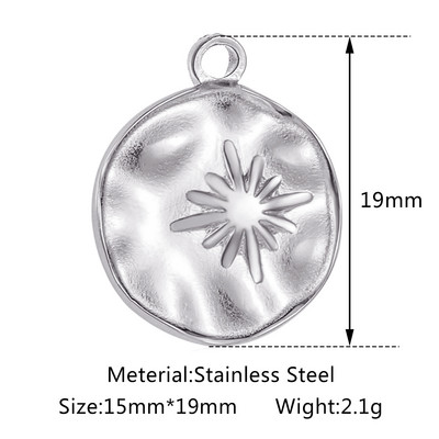 3 buc/lot din oțel inoxidabil turnat Sunburst Sun Moon Star Charms Pandantiv pentru DIY Colier Brățară Cercei Accesorii de bijuterii