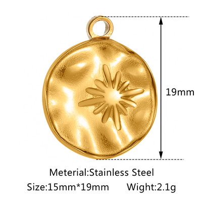 3 buc/lot din oțel inoxidabil turnat Sunburst Sun Moon Star Charms Pandantiv pentru DIY Colier Brățară Cercei Accesorii de bijuterii