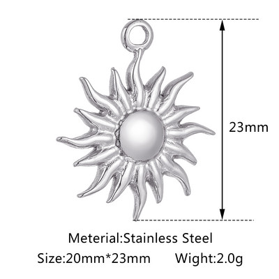 3 buc/lot din oțel inoxidabil turnat Sunburst Sun Moon Star Charms Pandantiv pentru DIY Colier Brățară Cercei Accesorii de bijuterii