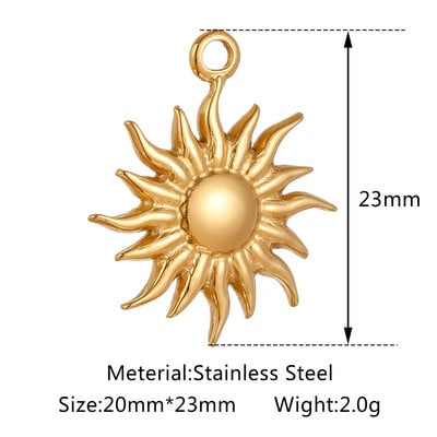 3 buc/lot din oțel inoxidabil turnat Sunburst Sun Moon Star Charms Pandantiv pentru DIY Colier Brățară Cercei Accesorii de bijuterii