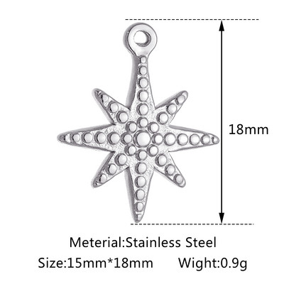 3 buc/lot din oțel inoxidabil turnat Sunburst Sun Moon Star Charms Pandantiv pentru DIY Colier Brățară Cercei Accesorii de bijuterii