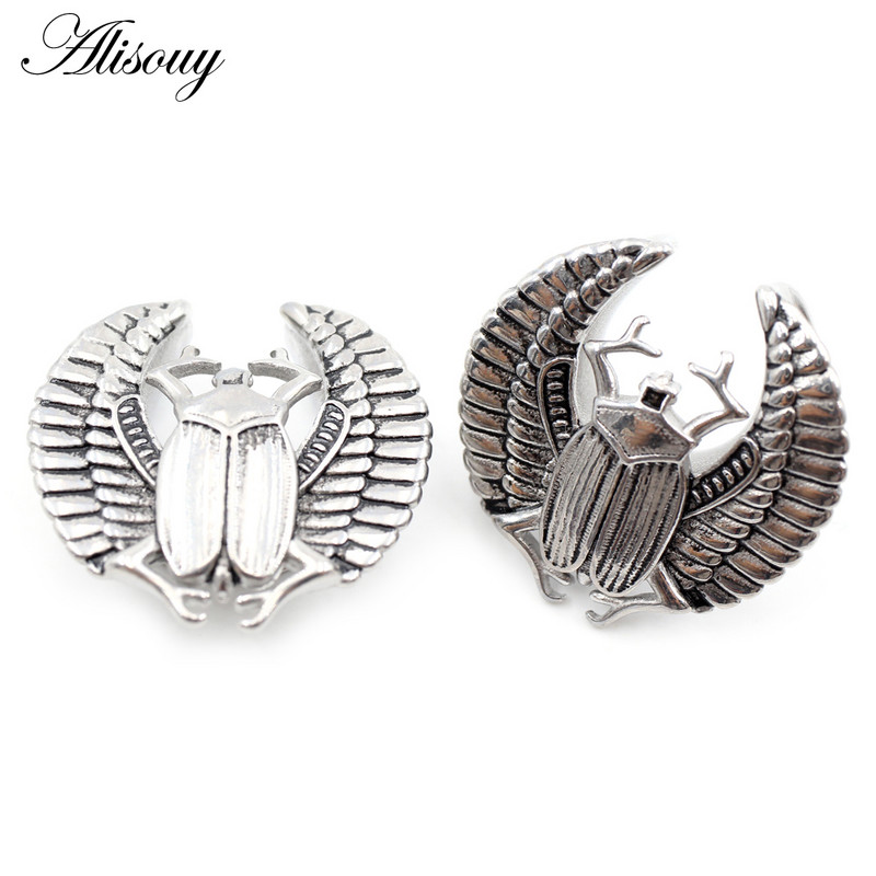 Alisouy 1PC 8-25mm Oțel inoxidabil Gândaci Aripi șa ureche tunel mufă expansor targă calibre cercei piercing bijuterii pentru corp