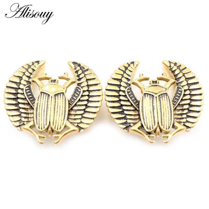 Alisouy 1PC 8-25mm Oțel inoxidabil Gândaci Aripi șa ureche tunel mufă expansor targă calibre cercei piercing bijuterii pentru corp