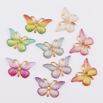 10 bucăți Fluture Rașină Brelocuri Animal Picături Pandantive Breloc pentru Breloc Brățară Bijuterii Produse pentru Confecţionarea Bijuterii Diy Păr Bijuterii Flatback