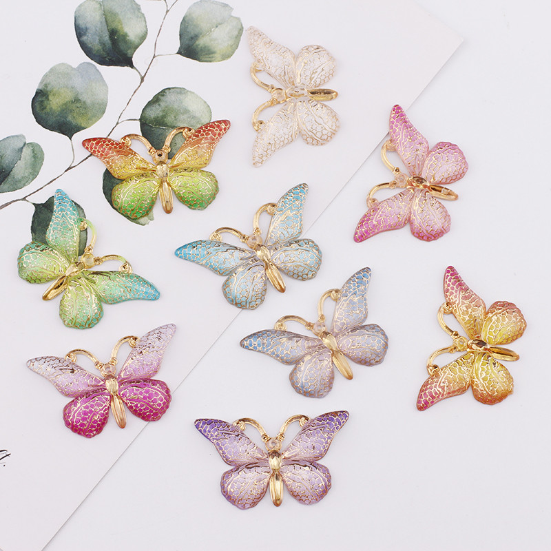 10 bucăți Fluture Rașină Brelocuri Animal Picături Pandantive Breloc pentru Breloc Brățară Bijuterii Produse pentru Confecţionarea Bijuterii Diy Păr Bijuterii Flatback