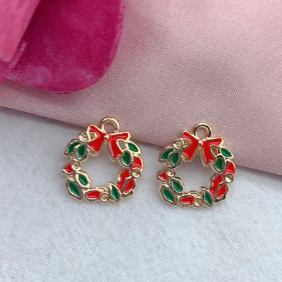 10 buc. Serii de Crăciun colorate, amestecate, smalțuri, pandantiv mic, Cadouri de Crăciun, pentru realizarea de bijuterii manuală