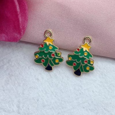 10 buc. Serii de Crăciun colorate, amestecate, smalțuri, pandantiv mic, Cadouri de Crăciun, pentru realizarea de bijuterii manuală