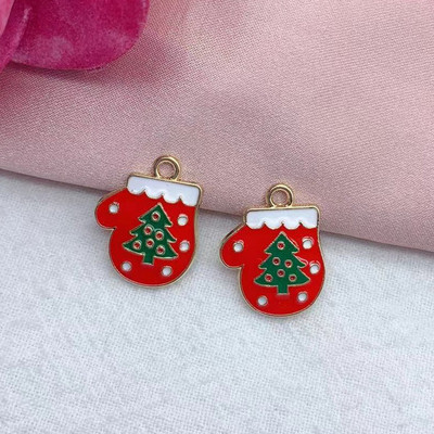 10 buc. Serii de Crăciun colorate, amestecate, smalțuri, pandantiv mic, Cadouri de Crăciun, pentru realizarea de bijuterii manuală