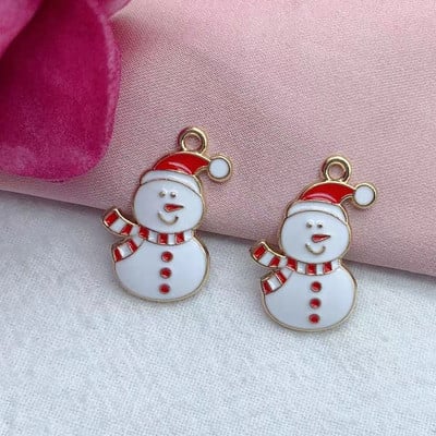 10 buc. Serii de Crăciun colorate, amestecate, smalțuri, pandantiv mic, Cadouri de Crăciun, pentru realizarea de bijuterii manuală