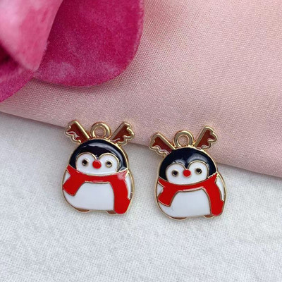 10 buc. Serii de Crăciun colorate, amestecate, smalțuri, pandantiv mic, Cadouri de Crăciun, pentru realizarea de bijuterii manuală