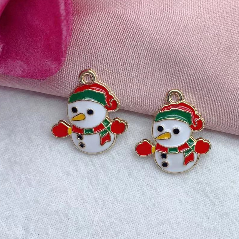 10 buc. Serii de Crăciun colorate, amestecate, smalțuri, pandantiv mic, Cadouri de Crăciun, pentru realizarea de bijuterii manuală