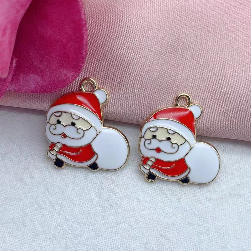 10 buc. Serii de Crăciun colorate, amestecate, smalțuri, pandantiv mic, Cadouri de Crăciun, pentru realizarea de bijuterii manuală