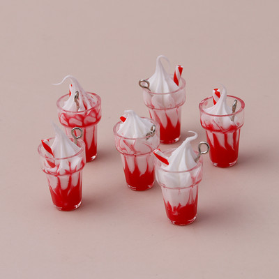 10 bucăți 26x13mm desene animate 3D rășină brelocuri înghețată pentru bricolaj realizarea pandantive coliere cercei drăguți brățări lucrate manual