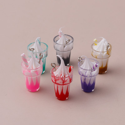 10 bucăți 26x13mm desene animate 3D rășină brelocuri înghețată pentru bricolaj realizarea pandantive coliere cercei drăguți brățări lucrate manual