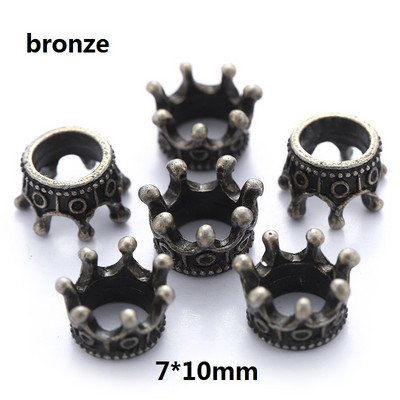 20vnt 8 spalvų lydinio palaidi tarpiklio karoliukai auksiniai sidabriniai karoliukai papuošalams gaminti „pasidaryk pats“ apyrankė Rankų darbo priedai 7x10 mm