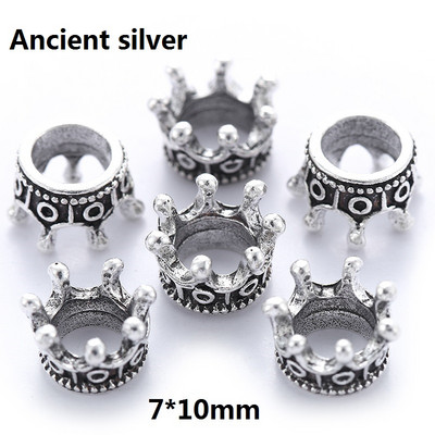 20vnt 8 spalvų lydinio palaidi tarpiklio karoliukai auksiniai sidabriniai karoliukai papuošalams gaminti „pasidaryk pats“ apyrankė Rankų darbo priedai 7x10 mm