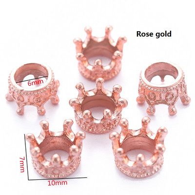 20vnt 8 spalvų lydinio palaidi tarpiklio karoliukai auksiniai sidabriniai karoliukai papuošalams gaminti „pasidaryk pats“ apyrankė Rankų darbo priedai 7x10 mm