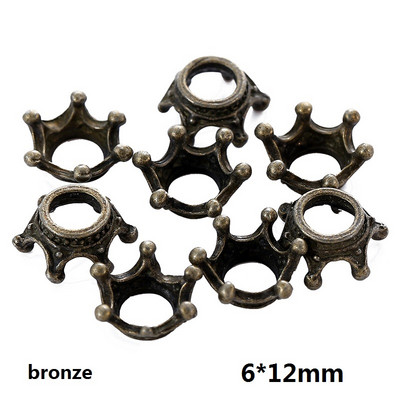 20vnt 8 spalvų lydinio palaidi tarpiklio karoliukai auksiniai sidabriniai karoliukai papuošalams gaminti „pasidaryk pats“ apyrankė Rankų darbo priedai 7x10 mm