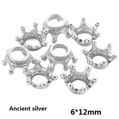 20vnt 8 spalvų lydinio palaidi tarpiklio karoliukai auksiniai sidabriniai karoliukai papuošalams gaminti „pasidaryk pats“ apyrankė Rankų darbo priedai 7x10 mm