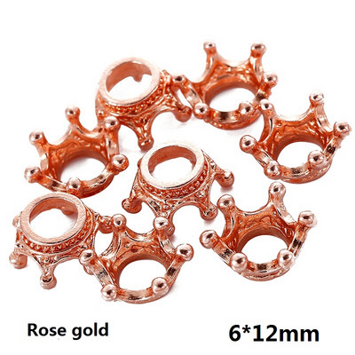 20vnt 8 spalvų lydinio palaidi tarpiklio karoliukai auksiniai sidabriniai karoliukai papuošalams gaminti „pasidaryk pats“ apyrankė Rankų darbo priedai 7x10 mm