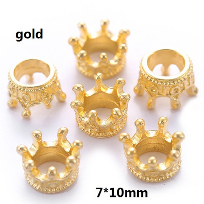 20vnt 8 spalvų lydinio palaidi tarpiklio karoliukai auksiniai sidabriniai karoliukai papuošalams gaminti „pasidaryk pats“ apyrankė Rankų darbo priedai 7x10 mm