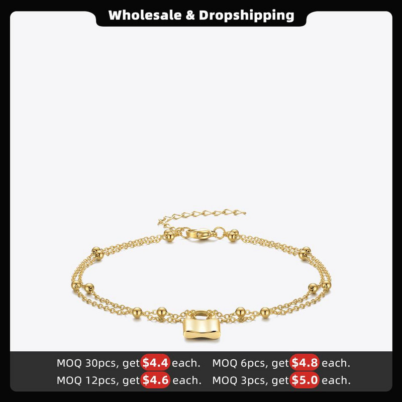 ENFASHION Boho Lock kulkšnys moterims Auksinės spalvos kulkšnys Bijoux Femme paplūdimio aksesuarai Madingi papuošalai nerūdijančio plieno A215006