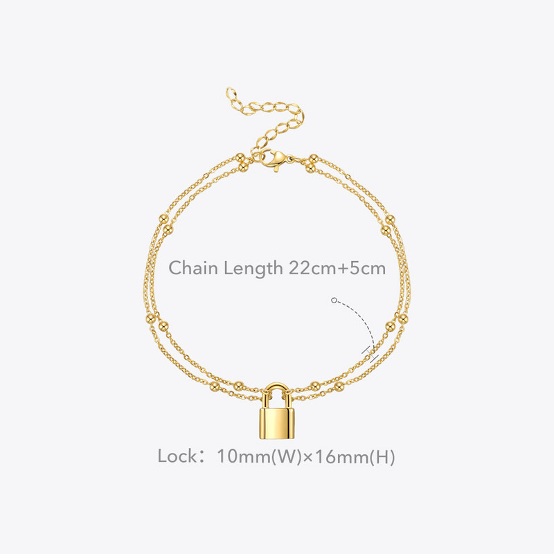 ENFASHION Boho Lock kulkšnys moterims Auksinės spalvos kulkšnys Bijoux Femme paplūdimio aksesuarai Madingi papuošalai nerūdijančio plieno A215006