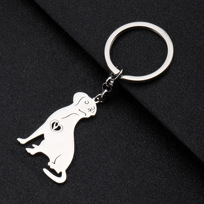 NEWEI Breloc pentru câini Labrador Retriever placat cu aur din oțel inoxidabil Breloc cu pandantiv Bijuterii dulci pentru animale de companie pentru femei Animale Brelocuri