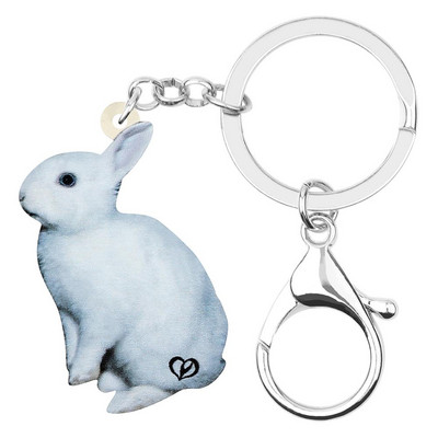 Newei Akrilo Velykų Kiškis Kiškis Triušis Raktų Pakabukai Raktų Pakabukas Didelis Mielas Gyvūnų Papuošalai Moterims Vyrams Vaikams Dovanos Automobilio krepšio apdaila