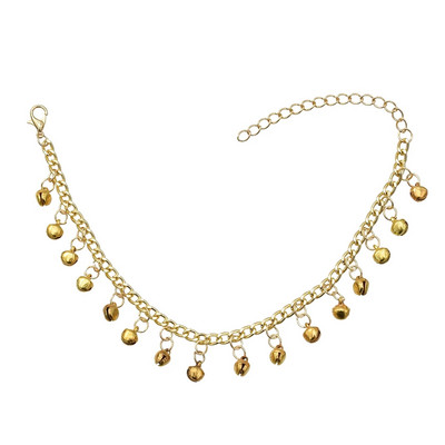 1 PC Vintage sluoksniuotos metalinės kulkšnies paplūdimio papuošalų pėdų apyrankės moterims Boho Bells Kutas Statement Anklet Vasaros vakarėlio dovana