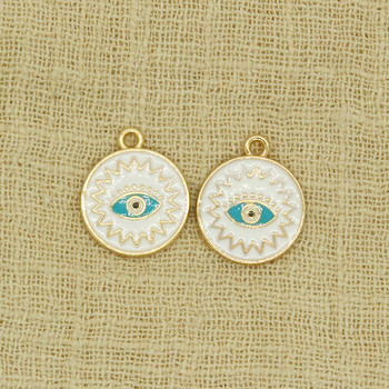 10 τμχ 18x16mm σμάλτο Lucky Evil Eye Charms For βραχιόλι Κολιέ Σκουλαρίκια Μενταγιόν Αξεσουάρ DIY Eye Charm Κοσμήματα Αξεσουάρ