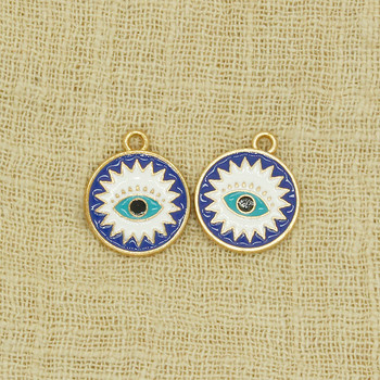 10 τμχ 18x16mm σμάλτο Lucky Evil Eye Charms For βραχιόλι Κολιέ Σκουλαρίκια Μενταγιόν Αξεσουάρ DIY Eye Charm Κοσμήματα Αξεσουάρ