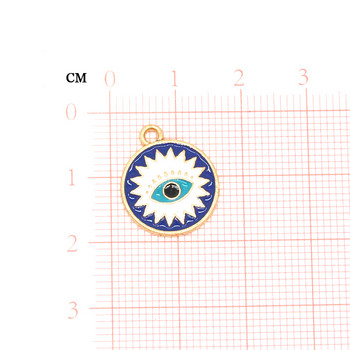 10 τμχ 18x16mm σμάλτο Lucky Evil Eye Charms For βραχιόλι Κολιέ Σκουλαρίκια Μενταγιόν Αξεσουάρ DIY Eye Charm Κοσμήματα Αξεσουάρ